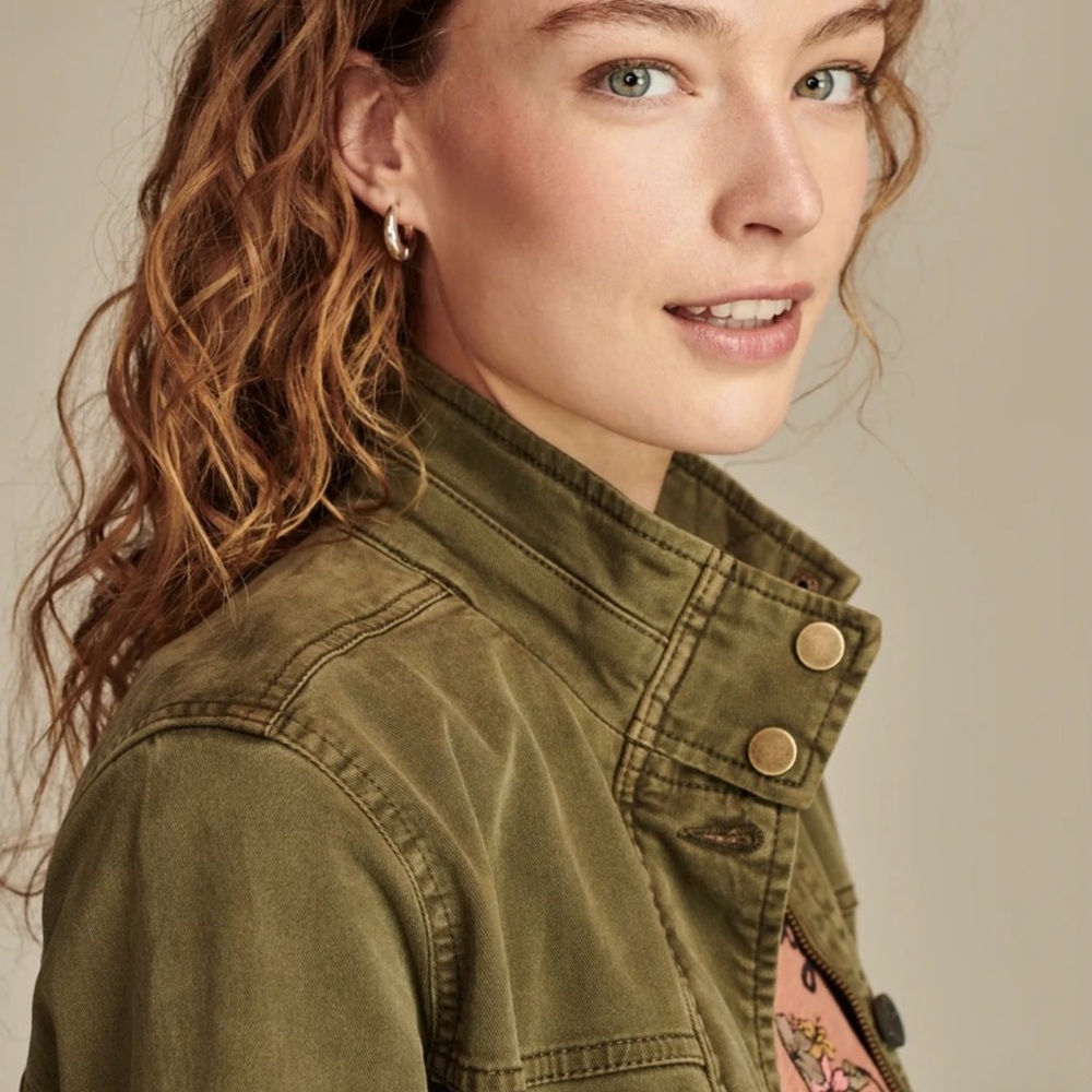 Lucky Brand Olive Night Utility distressed Jacket in XL - Picture 7 of 14